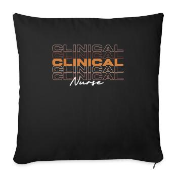 Noir Strong Infirmière clinicienne Mélanine Infirmières africaines - Housse de coussin décorative 45 x 45 cm - noir - Devant