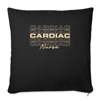 Cardiac Nurse Medical Nurses Stylish - Sofa pillowcase 17,3'' x 17,3'' (45 x 45 cm) - black - Front