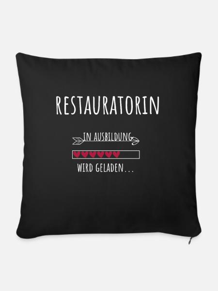 Restauratorin Ausbildung Beruf Geschenk - Sofakissenbezug 45 x 45 cm - Schwarz