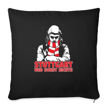Stuttgart und sonst nichts - Sofakissenbezug 45 x 45 cm - Schwarz - Vorne
