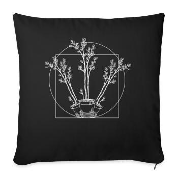 Plant Lover Gardening Vitruvian - Sofa pillowcase 17,3'' x 17,3'' (45 x 45 cm) - black - Front