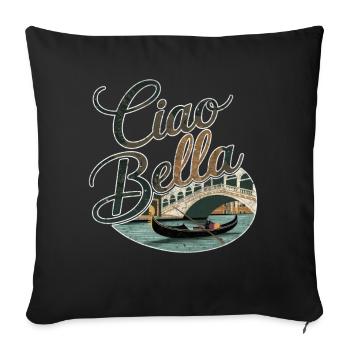 Ciao Bella - Sofa pillowcase 17,3'' x 17,3'' (45 x 45 cm) - black - Front