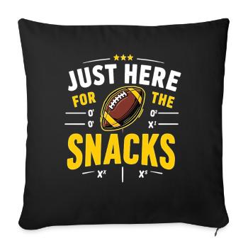 Football Snack Fan Footballer Football Fans - Sofakissenbezug 45 x 45 cm - Schwarz - Vorne