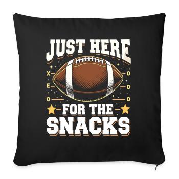Football Snack Fan Footballer Football Fans - Sofakissenbezug 45 x 45 cm - Schwarz - Vorne