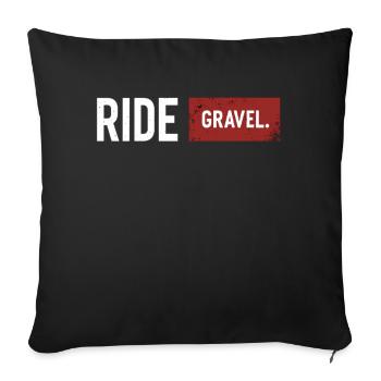 Gravel Bike Gravel Bike Gravel Bike Fans & Cyclists - Sofa pillowcase 17,3'' x 17,3'' (45 x 45 cm) - black - Front