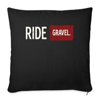 Gravel Bike Gravel Bike Gravel Bike Fans & Cyclists - Sofa pillowcase 17,3'' x 17,3'' (45 x 45 cm) - black - Front