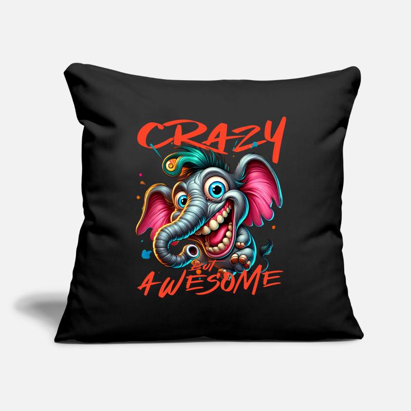 Crazy but Awesome Zebra Comic Style Sofa pillowcase 17,3'' x 17,3'' (45 x 45 cm)