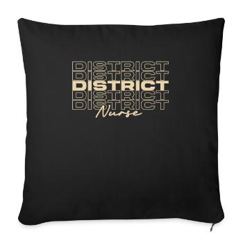 Infirmière de district Infirmières médicales élégantes - Housse de coussin décorative 45 x 45 cm - noir - Devant