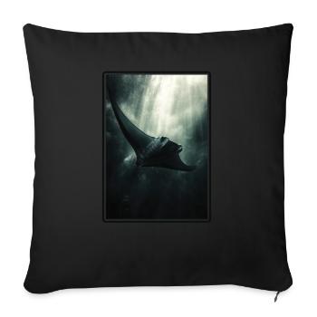 Manta Rays Manta Rays - Sofa pillowcase 17,3'' x 17,3'' (45 x 45 cm) - black - Front