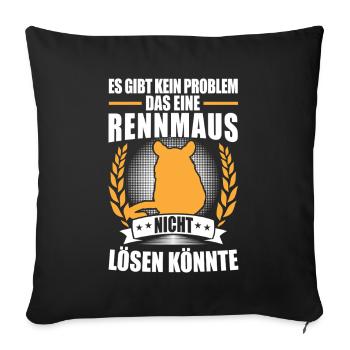 Gerbille résout mes problèmes de gerbille rongeur - Housse de coussin décorative 45 x 45 cm - noir - Devant