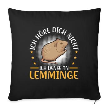 Lemming Vole Think of Lemming - Sofa pillowcase 17,3'' x 17,3'' (45 x 45 cm) - black - Front