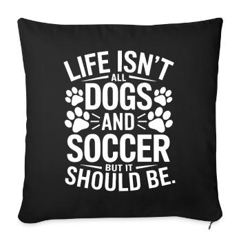 Softball Saying Dogs Funny Softball Gift - Sofa pillowcase 17,3'' x 17,3'' (45 x 45 cm) - black - Front