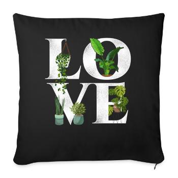 Plant Lover Gardening Love - Sofakissenbezug 45 x 45 cm - Schwarz - Vorne