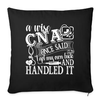 CNA Let CNA Handle It - Sofa pillowcase 17,3'' x 17,3'' (45 x 45 cm) - black - Front