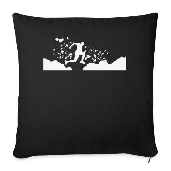Trail Runner Cross Trail Mountain Runner - Sofa pillowcase 17,3'' x 17,3'' (45 x 45 cm) - black - Front