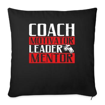 Trainer Geschenke Coach Geschenkidee - Sofakissenbezug 45 x 45 cm - Schwarz - Vorne