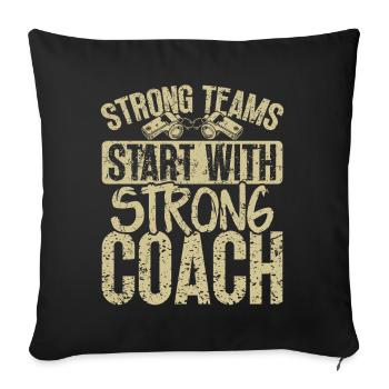 Trainer Geschenke Coach Geschenkidee - Sofakissenbezug 45 x 45 cm - Schwarz - Vorne