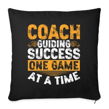 Trainer Geschenke Coach Geschenkidee - Sofakissenbezug 45 x 45 cm - Schwarz - Vorne