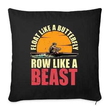 Water Rowing Float Like A Butterfly Water Sports - Sofa pillowcase 17,3'' x 17,3'' (45 x 45 cm) - black - Front