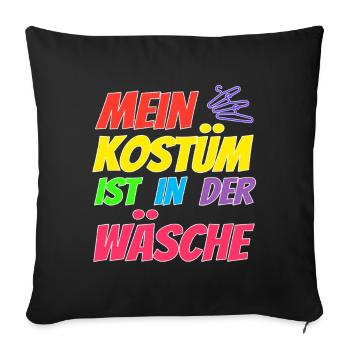 Mon costume est au lavage - Housse de coussin décorative 45 x 45 cm - noir - Devant