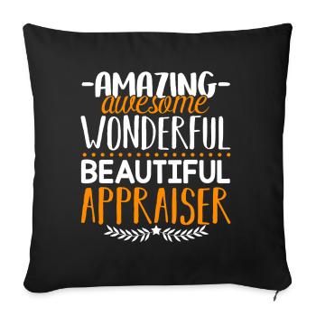 Appraiser Amazing Appraiser - Sofa pillowcase 17,3'' x 17,3'' (45 x 45 cm) - black - Front