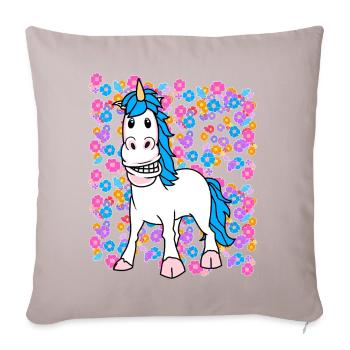 Enfants Enfant Licorne Licornes Bébé Bambins - Housse de coussin décorative 45 x 45 cm - taupe clair - Devant