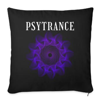 Techno House Party EDM Festival Goa Rave Psytrance - Sofakissenbezug 45 x 45 cm - Schwarz - Vorne