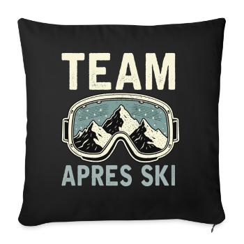 Équipe Après-Ski - Housse de coussin décorative 45 x 45 cm - noir - Devant