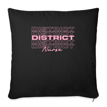 Infirmière de district Infirmières médicales élégantes - Housse de coussin décorative 45 x 45 cm - noir - Devant