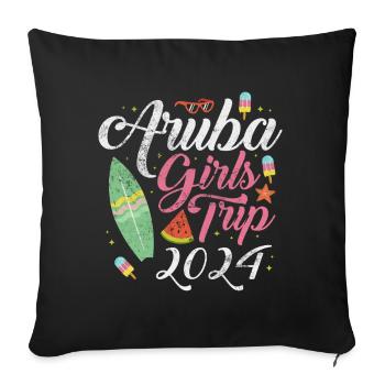 Aruba - Sofa pillowcase 17,3'' x 17,3'' (45 x 45 cm) - black - Front