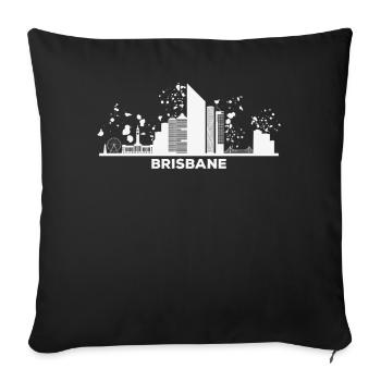 Brisbanites Skyline Brisbane - Housse de coussin décorative 45 x 45 cm - noir - Devant