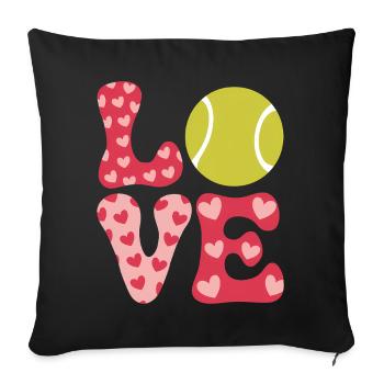 Tennis Saying Tennis Player Funny Tennis Gift - Sofa pillowcase 17,3'' x 17,3'' (45 x 45 cm) - black - Front
