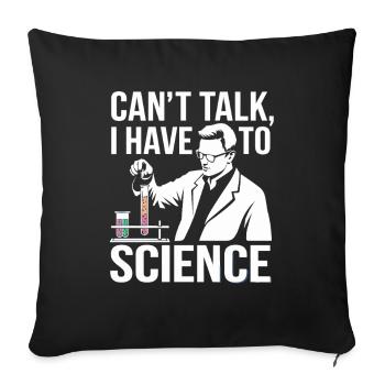 Technicien de laboratoire scientifique dans la vie quotidienne - Housse de coussin décorative 45 x 45 cm - noir - Devant