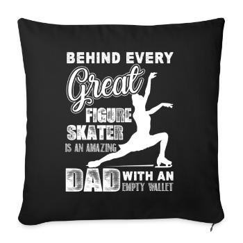 Figure Skating Great Figure Skater Dad - Sofa pillowcase 17,3'' x 17,3'' (45 x 45 cm) - black - Front