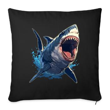 Megalodons Megalodon - Sofa pillowcase 17,3'' x 17,3'' (45 x 45 cm) - black - Front