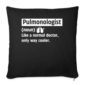 Pulmonologist Funny Definition Peds RT Pulmonary - Sofa pillowcase 17,3'' x 17,3'' (45 x 45 cm) - black - Front