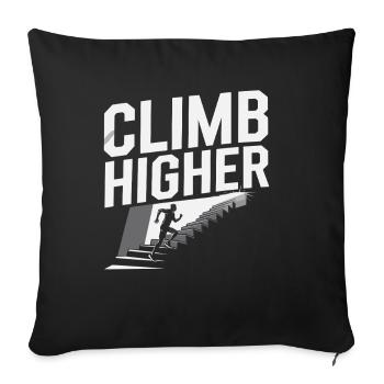 Gravir les marches du succès - Housse de coussin décorative 45 x 45 cm - noir - Devant