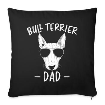 Bull Terrier Dad Scretch - Housse de coussin décorative 45 x 45 cm - noir - Devant
