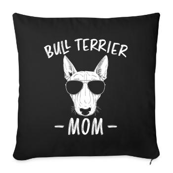 Bull Terrier Dire Drôle Bull Terrier Cadeau - Housse de coussin décorative 45 x 45 cm - noir - Devant