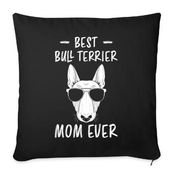 Bull Terrier Dire Drôle Bull Terrier Cadeau - Housse de coussin décorative 45 x 45 cm - noir - Devant