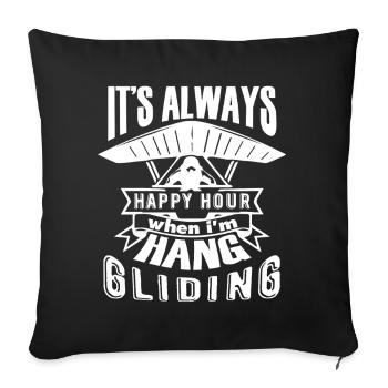 Hang Gliding Hang Gliding Happy Hour - Sofa pillowcase 17,3'' x 17,3'' (45 x 45 cm) - black - Front