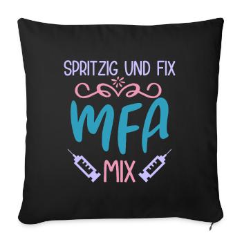 MFA Spritzig & Fix Assistants médicaux - Housse de coussin décorative 45 x 45 cm - noir - Devant