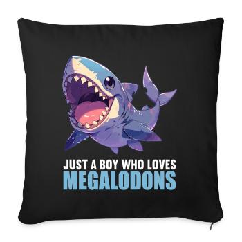 Megalodons Megalodon - Sofa pillowcase 17,3'' x 17,3'' (45 x 45 cm) - black - Front