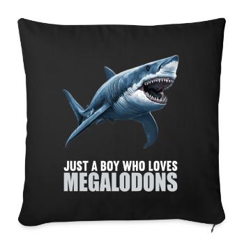 Megalodons Megalodon - Sofa pillowcase 17,3'' x 17,3'' (45 x 45 cm) - black - Front
