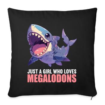 Megalodons Megalodon - Sofa pillowcase 17,3'' x 17,3'' (45 x 45 cm) - black - Front