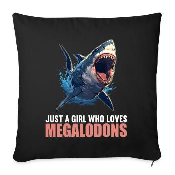 Megalodons Megalodon - Sofa pillowcase 17,3'' x 17,3'' (45 x 45 cm) - black - Front