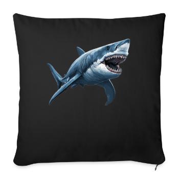 Great White Sharks Great White Shark - Sofa pillowcase 17,3'' x 17,3'' (45 x 45 cm) - black - Front