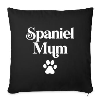 Spaniel Mum - Sofa pillowcase 17,3'' x 17,3'' (45 x 45 cm) - black - Front
