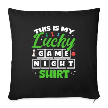 Board Game Board Games Game Night Games Gift - Sofa pillowcase 17,3'' x 17,3'' (45 x 45 cm) - black - Front