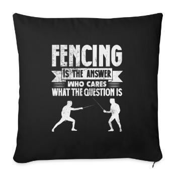 Fencing - Sofa pillowcase 17,3'' x 17,3'' (45 x 45 cm) - black - Front